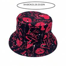 1 件韩版渔夫帽女士防紫外线休闲时尚春夏遮阳帽 - 黑色 - 查看 2