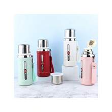 316不銹鋼隔熱杯,容量800毫升,適用於戶外和旅行使用 - 綠色 - 查看 5