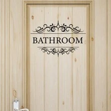 1片浴室裝飾壁貼,可拆卸pvc材質浴室門壁貼,7.8" X 11.8" - 彩色 - 查看 1