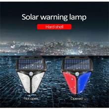 Solar Strobe Warning Lights 129DB Alarm Outdoor,4 Working Modes Solar Power Motion Sensor Alarm Light,IP65 Waterproof Security Siren Light For Pasture,Home,Farm,Barn,Villa,Yard - Black and White - View 9