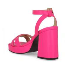 Zapato Sandalia para mujer con tacon 10 cm color rosa - Rosa - Ver 3