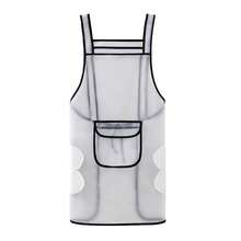 Fashionable Double-Shoulder Tpu Apron For Home Kitchen Cooking, Waterproof & Oil-Proof Women's Long Workwear With Towel - White - View 3