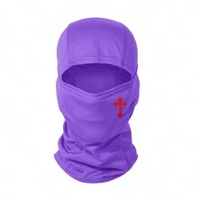1pc Cross Printed Mask Hood For Men And Women Outdoor Riding Balaclava Hat Windproof And Sunscreen Sun Hat - Multicolor - View 12