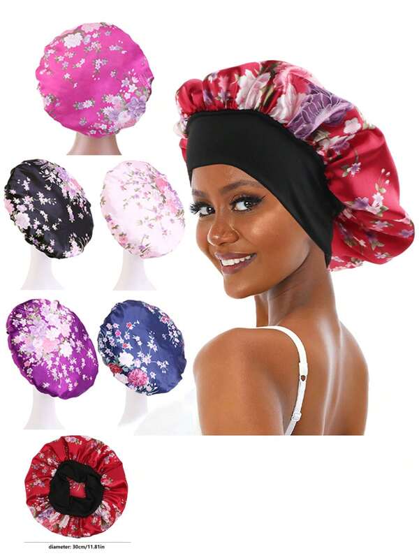 1 Pièce De Satin Soyeux Avec Large Bande Élastique Parfait Pour Dormir, Se Doucher Et