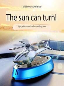 使用太陽能的旋轉直升機香薰裝飾品,可用於汽車配件/家居裝飾清除不愉悅的氣味 - 藍色 - 查看 1