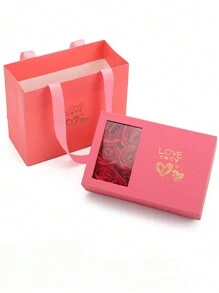 1入組永恆的玫瑰情人節禮物盒,玫瑰珠寶盒,時尚珠寶禮品包裝盒,多功能珠寶盒,情人節禮物收納盒,適合您的珠寶禮物 - 母親節,情人節等最佳禮物！只有禮品盒帶玫瑰,不含珠寶 - 紅色 - 查看 7