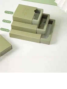 1入pe膜吊掛式珠寶盒,配防刮紙袖,用於展示手鍊、耳環和戒指以防氧化 - 少女粉 - 查看 2