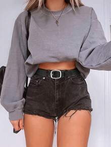 1pc Rectangle Buckle Belt Women's Vintage Milady Style Square Belt With Buckle, Suitable For Daily Wear In Autumn And Winter - Multicolor - View 9