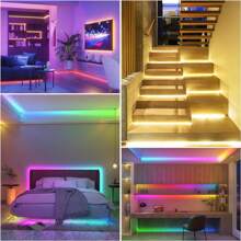 電視 Usb Led 燈,9.8 英尺電視 Led 背景燈 Rgb Led 電視燈,32-60 英寸電視 Usb Led 燈條,電視後面 Led 燈同步控制,臥室 Led 燈 - 彩色 - 查看 2