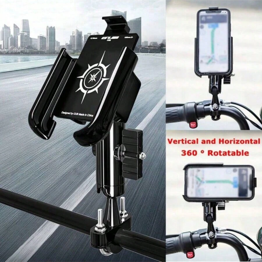 360 Degree Rotatable Motorcycle Phone Holder 7.0 Inch Electric Bicycle Phone Holder Adjustable Bicycle Phone Holder - Apricot - View 1