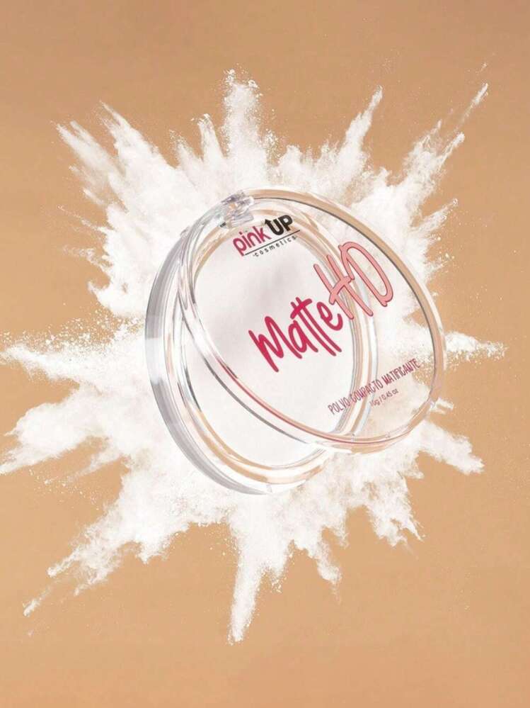 Polvo Translúcido Compacto Matificante + Brocha Profesional Bigo Powder Brush PINK UP Makeup Maquillaje - Blanco - Añade 2
