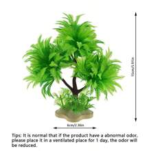 1pc Aquarium Simulation Plastic Water Grass Plant Decoration For Fish Tank - Green - View 3