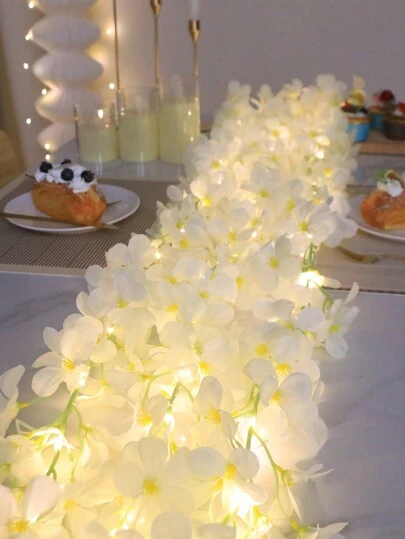 1入組20 LED 1.5米5瓣梅花銅線串燈，適用於室內房間裝飾，春節氛圍，派對和婚禮裝飾，四季皆宜