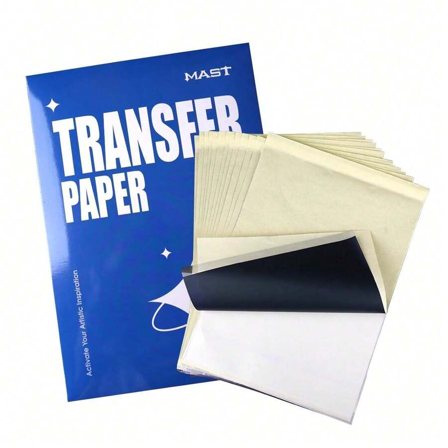 Tattoo Transfer Paper, Mast Tattoo Stencil Transfer Paper For Tattooing (200 Pcs) - 彩色 - 查看 1