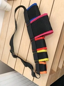 女士多口袋網布透氣彈力包,時尚手袋 - 彩色 - 查看 3