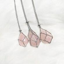 Pha lê Giá đỡ Lồng Dây chuyền Pha lê Thay đổi cho nhau được Thép không gỉ Lồng Mặt dây pha lê Dây chuyền Thạch anh Đá quý Phụ kiện trang sức DIY Đối với phụ nữ Nam - Bạc - Xem 4