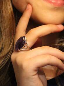 1 件装水晶戒指天然石戒指,适合女士男士可调节愈合玫瑰石英青金石蛋白石绿松石指环新年情人节珠宝礼物 G574,妈妈,母亲,母亲节,礼物