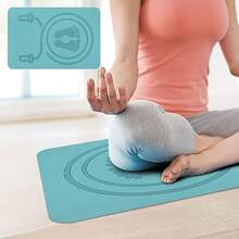 跳繩運動減震墊,多功能,超厚,高密度,抗撕裂運動瑜伽墊,防滑跳躍墊適用於室內和室外 - 藍色 - 查看 2