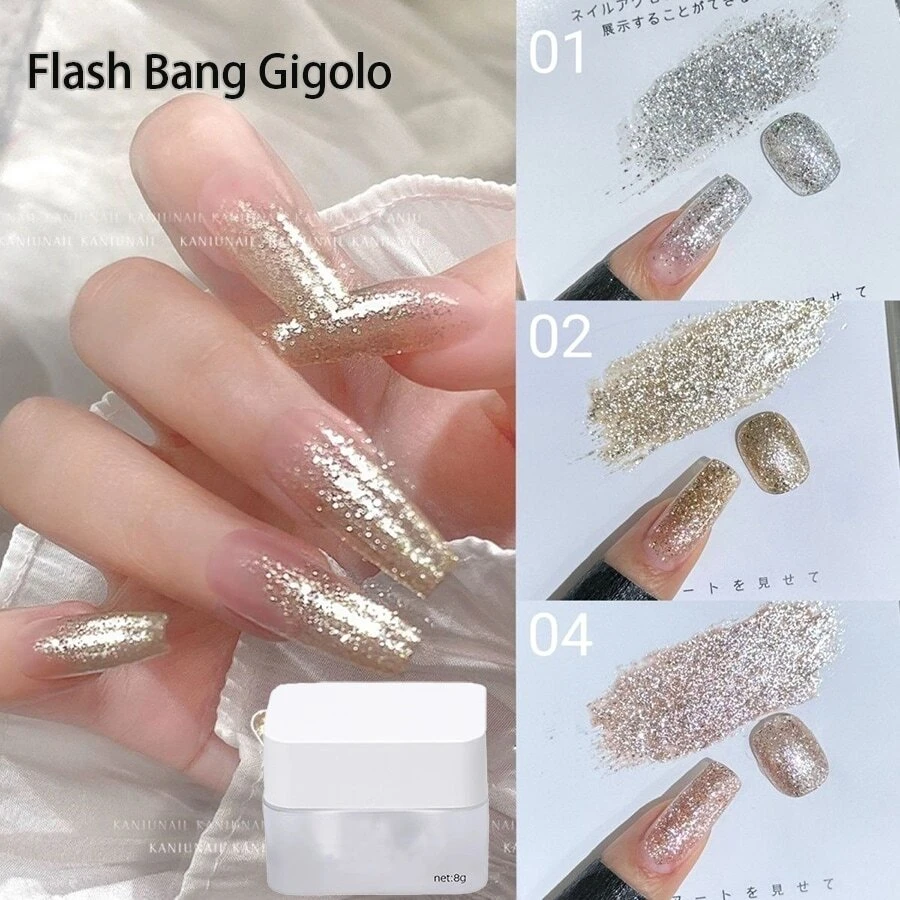 Shining Nail Gel Color For Nail Salon - 2024 Collection With Gold, Silver, And Champagne Shades - Multicolor - View 1