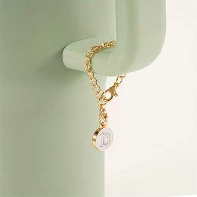 1 Pack Initial Letter Charm Pendants, Personalized Alphabet Jewelry Charms For Coffee Mug Cup Identification, Anti-Loss Decor Accessories