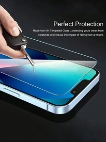 5PCS Screen Protector Compatible With IPhone16 14 Pro Max 14 Plus 13 Pro Mini 12 11 12Pro 11Pro 13Pro 14Plus 13Mini 12Mini 14ProMax 13ProMax 12ProMax Transparent Glass Case Film 14Pro 14Pro Max Super HD High Quality 9H Hardness Full Coverage Protection Tempered Glass Protective Gift For Birthday, Family, Friends Phone Screen Protector, Phone Accessories