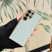 1 件 6d 电镀手机壳，带金边，外观精美，适用于 15 Pro Max/S23/S23 Plus 和 Oppo 手机 - 綠色 - 查看 3