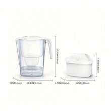 3.6l便攜式濾水系統,帶有活性炭過濾器,有效過濾100l水,適用於家庭和廚房使用 - 藍色 - 查看 8