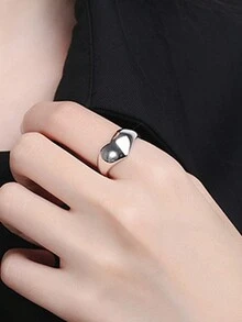 1只優雅925純銀韓式心形情人節戒指,男女適用 - YW1523 - 查看 4