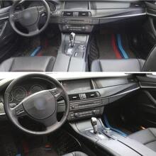 1 套 3D 纹理黑色碳纤维 PVC 装饰贴纸，适用于宝马 5 系 F10 F11 2011-2017 汽车配件内饰 - 3D碳纖黑色 - 查看 6