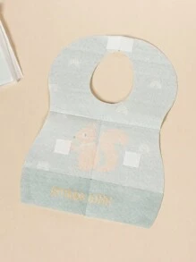 20pcs Infant & Children's Disposable Bib With Squirrel Pattern - Multicolor - View 3