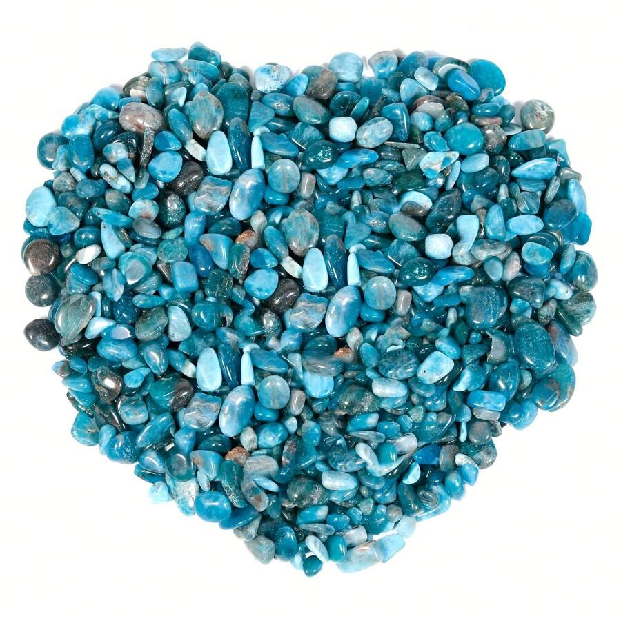 50g/100g Natural Blue Apatite Crystal Chips Polished Stones Healing Crystals For Reiki, Yoga & Energy Therapy Beginners, Houseplants, Jewelry Making, Wishing Bottle, Garden, Fountain - Blue - View 1
