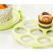 綠色可攜式手抓蛋糕盒,可拆卸食物水果蔬菜冰箱儲存,pp材質帶蓋,無異味,實心夾鉗和嵌入式手把設計,附有密封板和防滑設計 - 綠色 - 查看 3