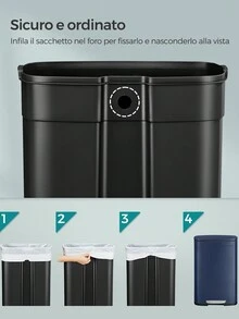 SONGMICS Waste Bins - Azul - Ver 4