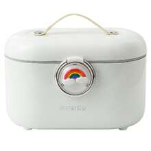 1pc Double-Layer Hair Accessories Storage Box With Handle, Hair Clip, Headband, Hair Tie, Jewelry Organizer Case - Apricot - View 9