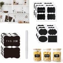 30 Labels Chalkboard Labels For Organizing, Chalkboard Stickers , Chalk Labels For Containers, Pantry Labels For Storage Bins, Removable Chalkboard Label Stickers, Glass Bottle Labels For Jars - Black - View 1