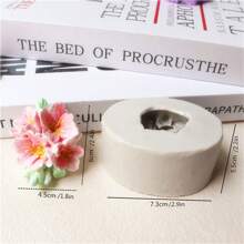 1pc 3d Flower Shaped Silicone Mold For Rose, Tulip, Peony, Chrysanthemum, And Carnation Fondant Cake Decoration, Handmade Soap, Wax Melts, Car Aroma Diffuser, Jewelry Casting- Random Color