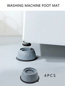 4pcs Washing Machine Anti-Moisture Feet Pad, Anti-Slip Pad For Drum Washing Machine, Refrigerator, Furniture, Anti-Vibration And Shockproof Feet Pad For Washing Machine And Dryer, Suitable For Daily Use At Home - Grey - View 1
