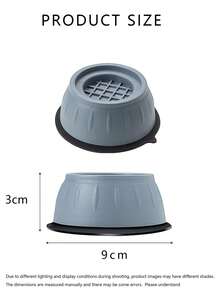 4pcs Washing Machine Anti-Moisture Feet Pad, Anti-Slip Pad For Drum Washing Machine, Refrigerator, Furniture, Anti-Vibration And Shockproof Feet Pad For Washing Machine And Dryer, Suitable For Daily Use At Home - Grey - View 6