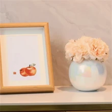 圓形彩色花瓶,陶瓷花瓶裝飾,輕奢風格,高端客廳,花藝擺放,餐桌,花器,水培桌面裝飾,室內外陽台花瓶,彩虹釉面 - 粉色 - 查看 4