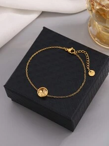 不鏽鋼 18k 金和藍色 K9 水晶和鑽石裝飾手鍊,高端禮盒,七種顏色可供選擇,適合生日禮物、商務禮物、派對佩戴等。 - 5#金色K9料寶藍鑽石 - 查看 5