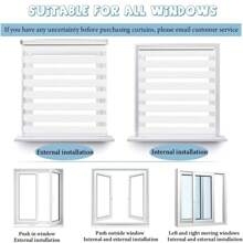 LUCKUP Easy Fix Zebra Roller Blind,Day And Night Blinds Curtains With Install Accessories, 230cm - White - View 3