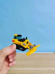 Small Block Aviation & Tank Series Building Blocks Puzzle Toy For Boys And Desktop Decoration, Kids' Gift - Yellow - View 3