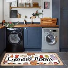 1入防滑、防油、防水水晶絨廚房地墊,適用於家庭使用,隨機發貨 - Laundry - 查看 5