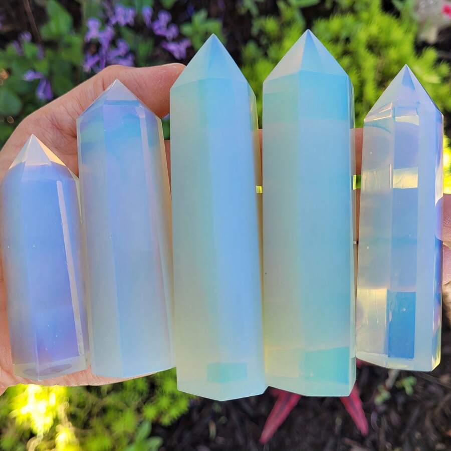 Gorgeous Opalite Crystal Point Tower - Perfect For Healing And Reiki! - Beige - View 1
