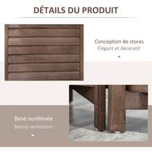 HOMCOM Paravent persienne en bois 4 panneaux 162 x 170 cm avec 3 étagères séparateur de pièce pliable cloison de séparation intérieur coloris noyer - Tabac - Voir 5