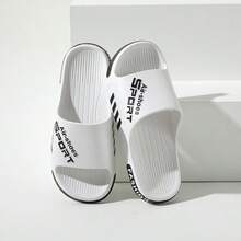 迷你版 (建議選大一號尺寸) 男/女/情侶 PVC 室內/室外防滑拖鞋，時尚 - 白色 - 查看 3