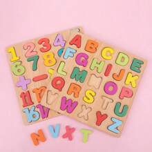 Wholesale Children's Puzzle Toy, Including Numbers, Letters, Blocks For Early Education, Intelligence Development, Cognition, Hand Grasping Board, Wooden Toys - Multicolor - View 7