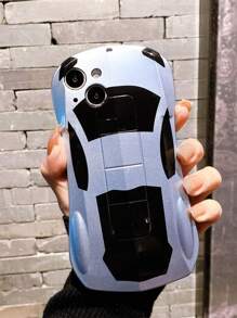 Apple Stylish Luxury 3D Sports Car Silicone Soft Phone Case Compatible With Iphone 16 15 14 13 12 11 Pro Max Soft Shockproof Cover Waterproof Anti-Fall Scratch Resistant - Blue - View 2