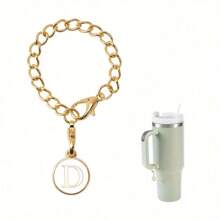 1 Packung Initialen Charm Anhänger, personalisierte Buchstaben Schmuckanhänger zur Kennzeichnung von Kaffeetassen, Anti-Verlust Dekoartikel