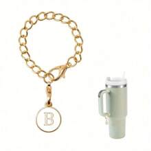 1 Packung Initialen Charm Anhänger, personalisierte Buchstaben Schmuckanhänger zur Kennzeichnung von Kaffeetassen, Anti-Verlust Dekoartikel